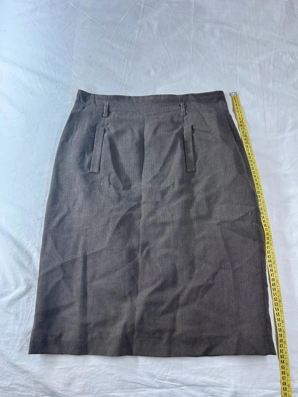 Jupe longue vintage beige marron apunto